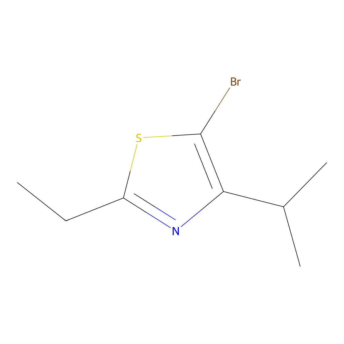 5-Bromo-4-(iso-propyl)-2-ethylthiazole molecular structure, CAS 1643577-12-1