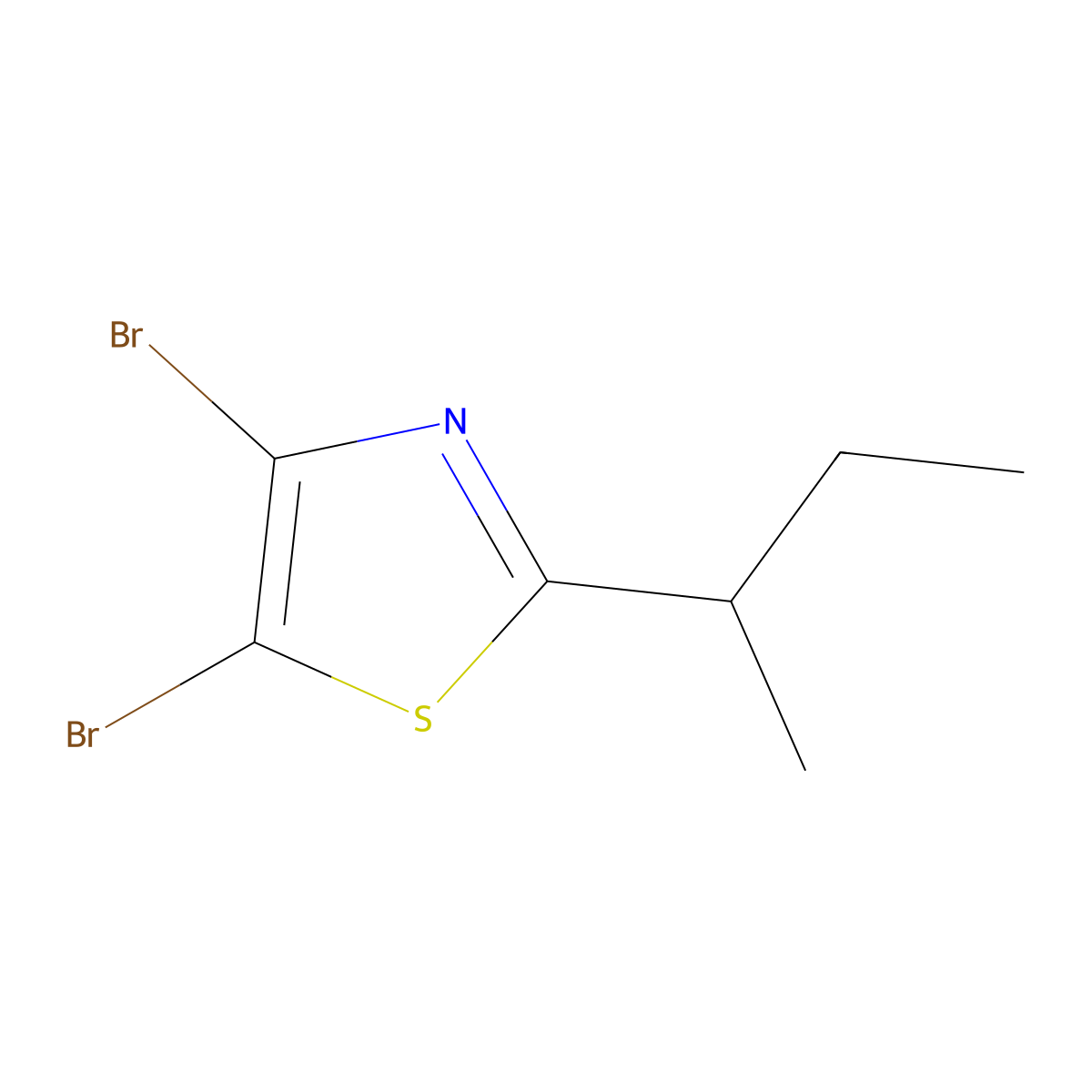 4,5-Dibromo-2-(sec-butyl)thiazole molecular structure, CAS 1643577-16-5
