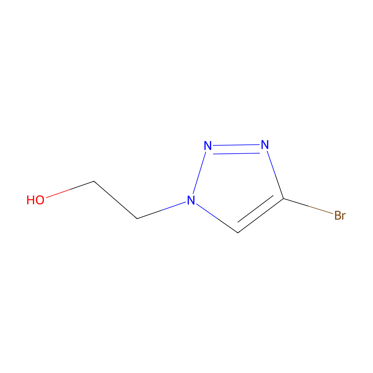 2-(4-Bromo-1H-1,2,3-triazol-1-yl)ethanol molecular structure, CAS 1643579-56-9