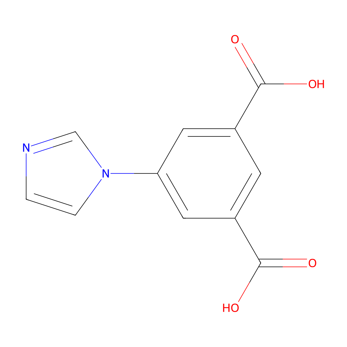 5-(1H-Imidazol-1-yl)isophthalic acid molecular structure, CAS 1643586-52-0