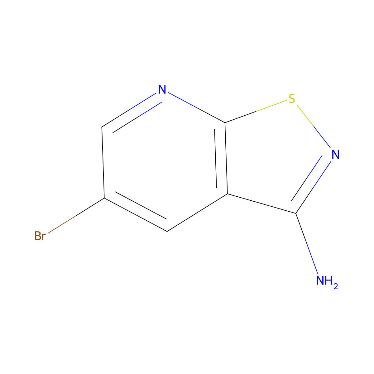 5-Bromoisothiazolo[5,4-b]pyridin-3-amine molecular structure, CAS 1643590-09-3