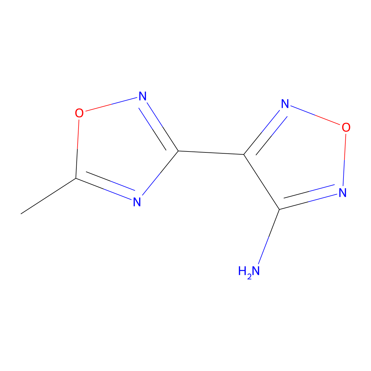 4-(5-Methyl-1,2,4-oxadiazol-3-yl)-1,2,5-oxadiazol-3-amine molecular structure, CAS 164363-81-9