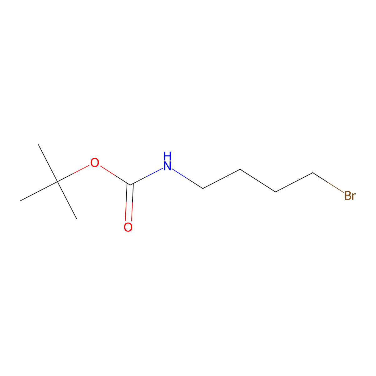 tert-butyl N-(4-bromobutyl)carbamate molecular structure, CAS 164365-88-2