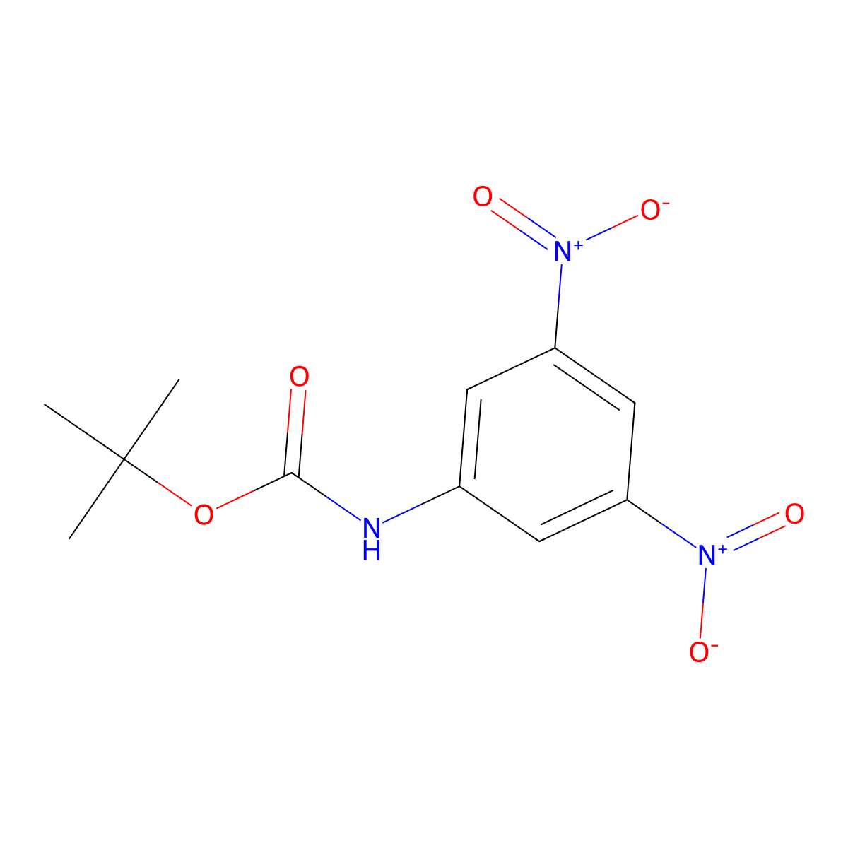 tert-butyl N-(3,5-dinitrophenyl)carbamate molecular structure, CAS 1643656-87-4