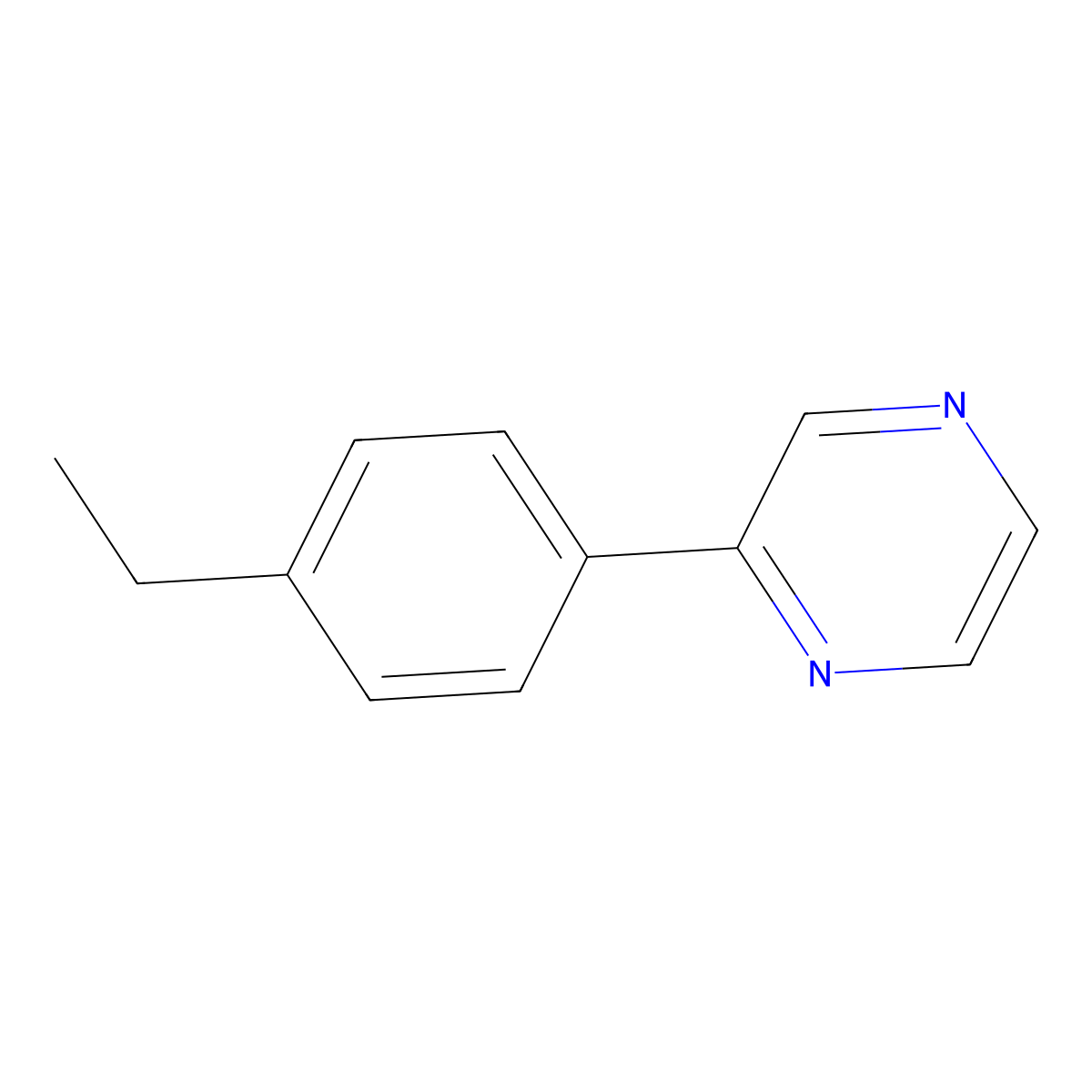 2-(4-Ethylphenyl)pyrazine molecular structure, CAS 1643669-01-5