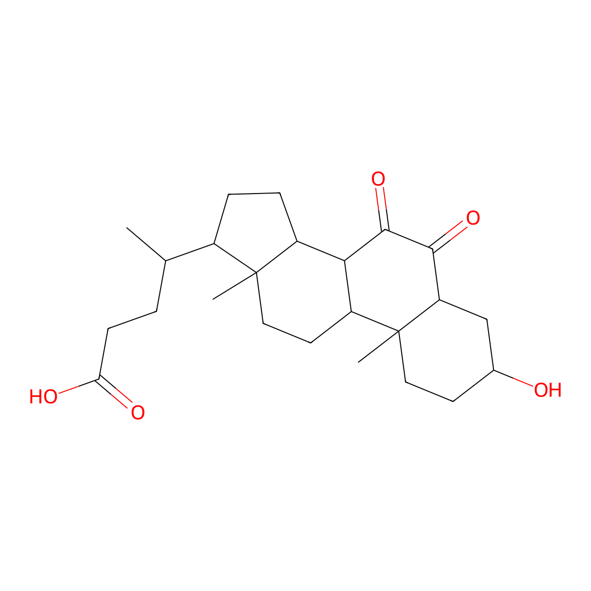 6,7-Diketolithocholic acid molecular structure, CAS 1643669-23-1