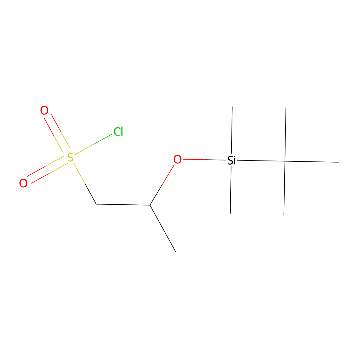 2-((Tert-butyldimethylsilyl)oxy)propane-1-sulfonyl chloride molecular structure, CAS 1643683-01-5