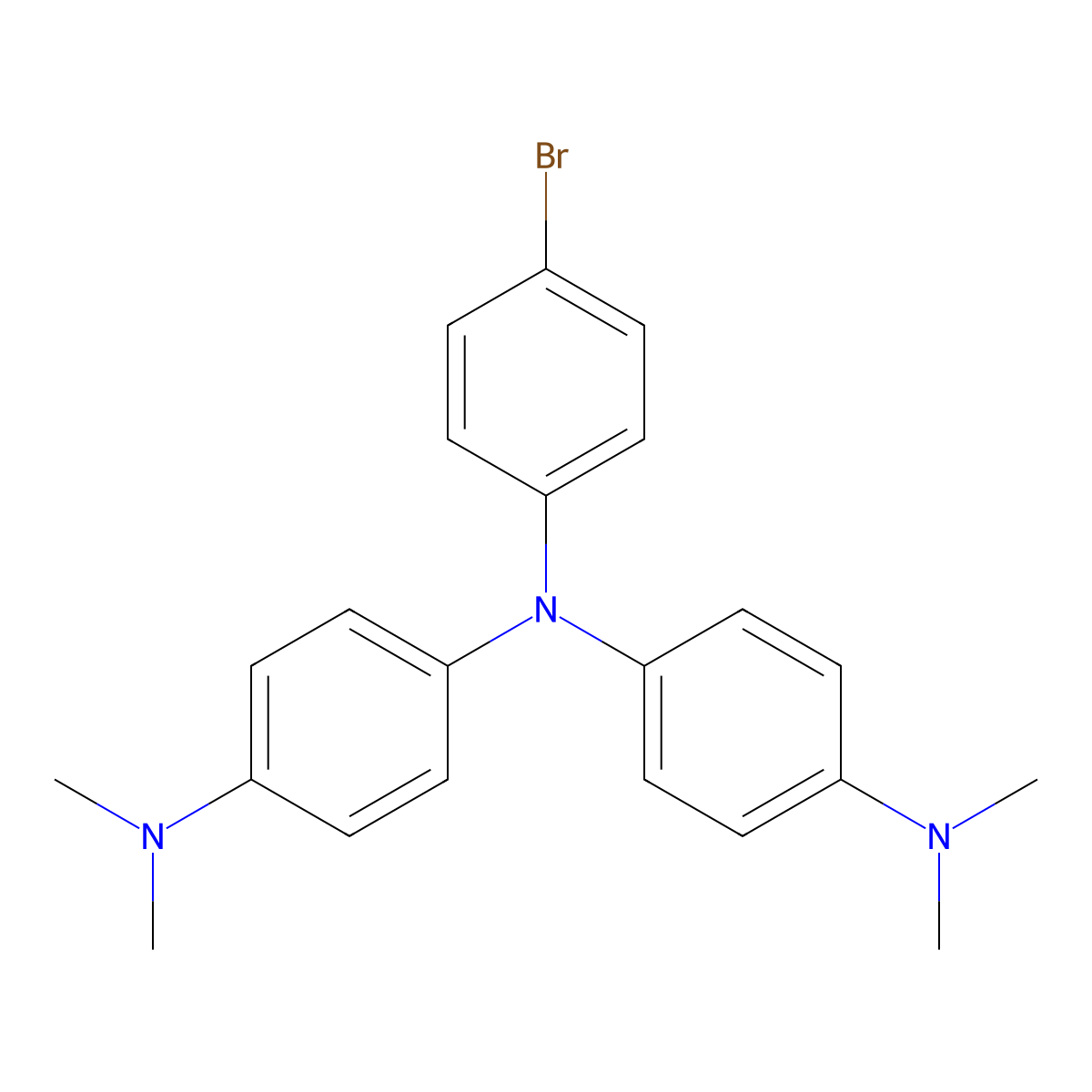 N1-(4-Bromophenyl)-N1-[4-(dimethylamino)phenyl]-N4,N4-dimethylbenzene-1,4-diamine molecular structure, CAS 1643683-84-4