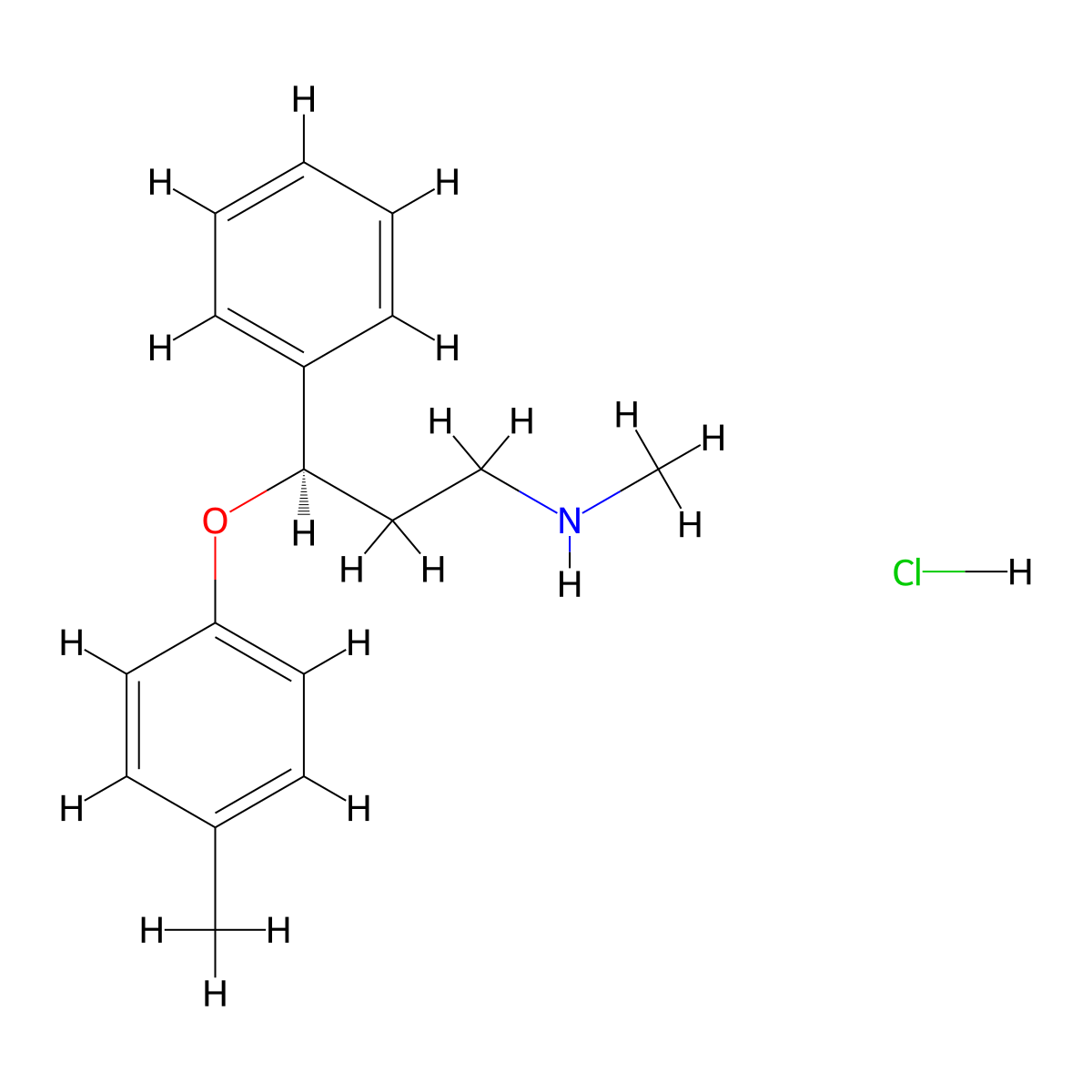 Atomoxetine EP Impurity C HCl molecular structure, CAS 1643684-06-3