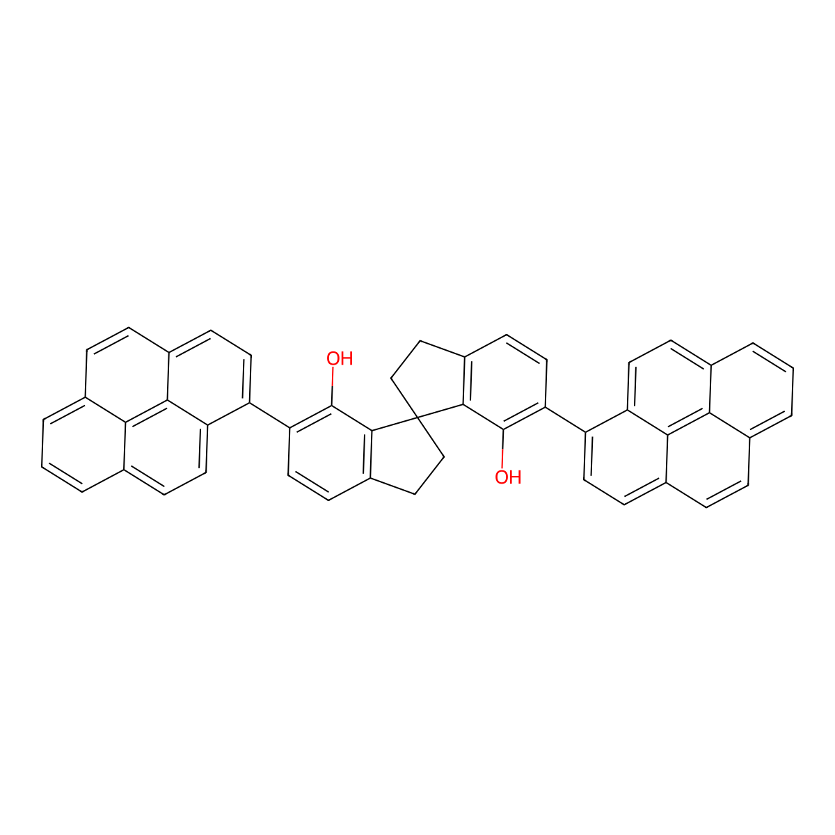 (R)-6,6'-Di(pyren-1-yl)-2,2',3,3'-tetrahydro-1,1'-spirobi[indene]-7,7'-diol molecular structure, CAS 1643684-84-7