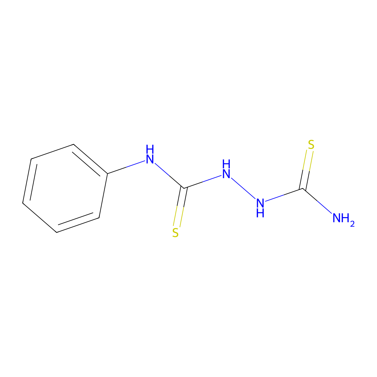 1,2-Hydrazinedicarbothioamide, N-phenyl- molecular structure, CAS 16437-66-4