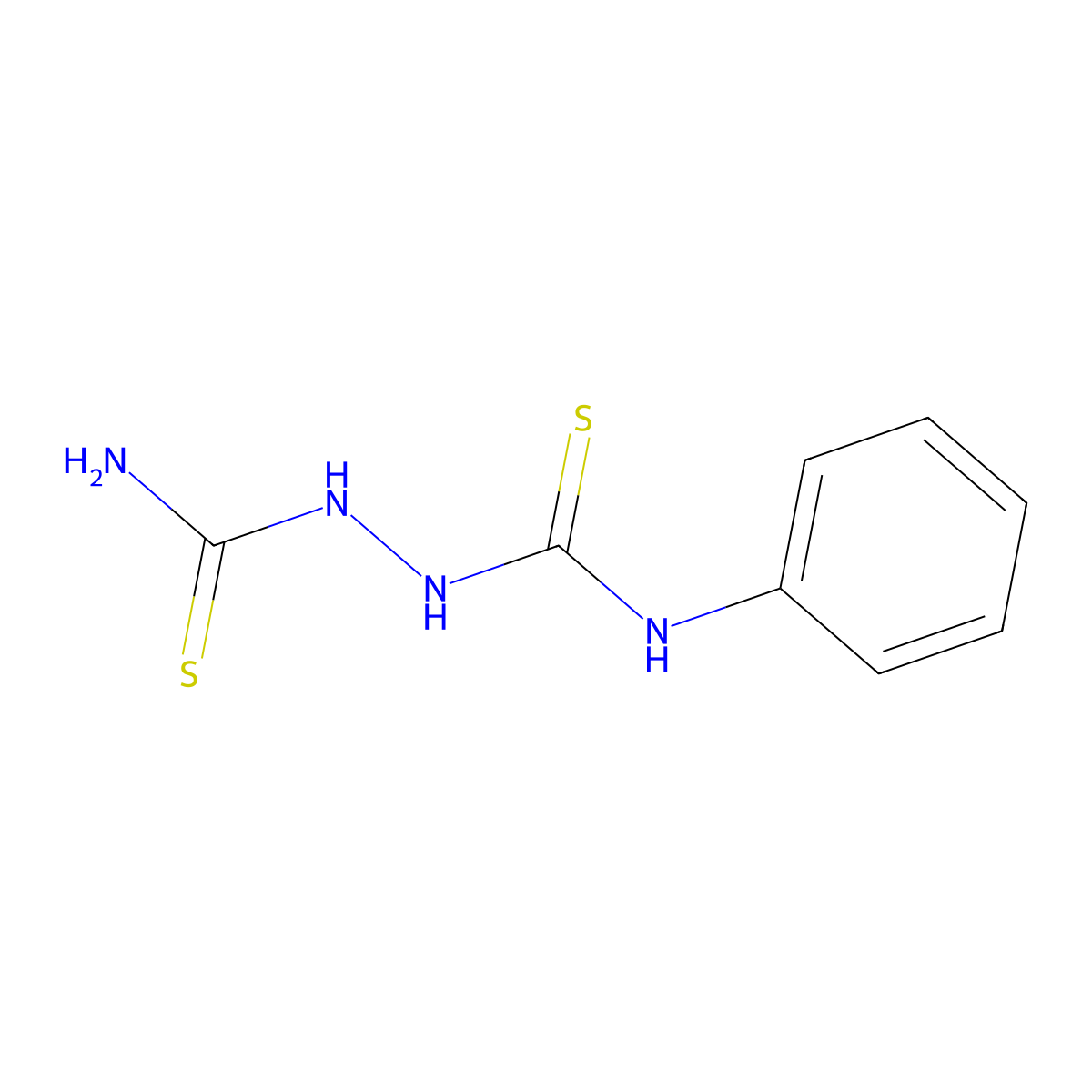 1,2-Hydrazinedicarbothioamide, N-phenyl- molecular structure, CAS 16437-66-4