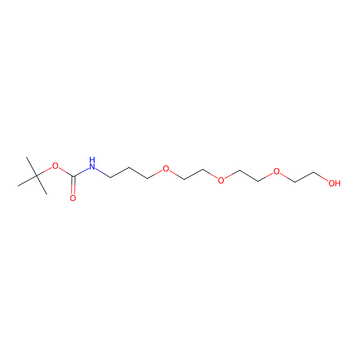14-Hydroxy-6,9,12-trioxa-2-azatetradecanoic Acid 1,1-Dimethylethyl Ester molecular structure, CAS 1643773-11-8
