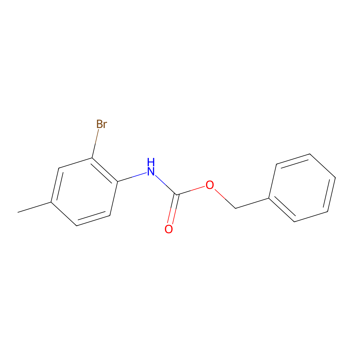 benzyl N-(2-bromo-4-methylphenyl)carbamate molecular structure, CAS 1643796-20-6