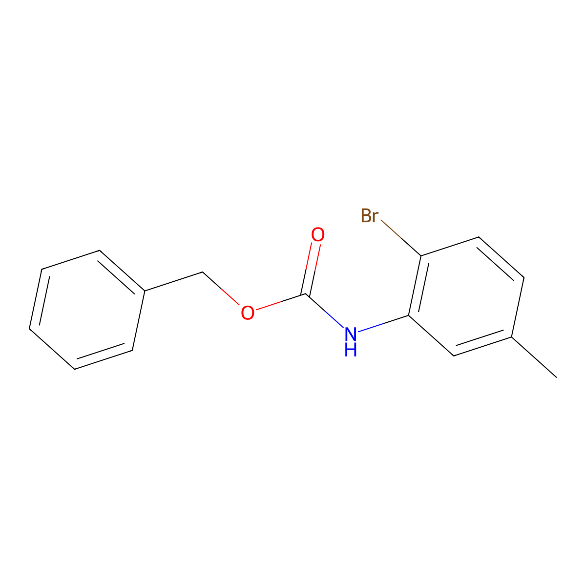 benzyl N-(2-bromo-5-methylphenyl)carbamate molecular structure, CAS 1643796-24-0