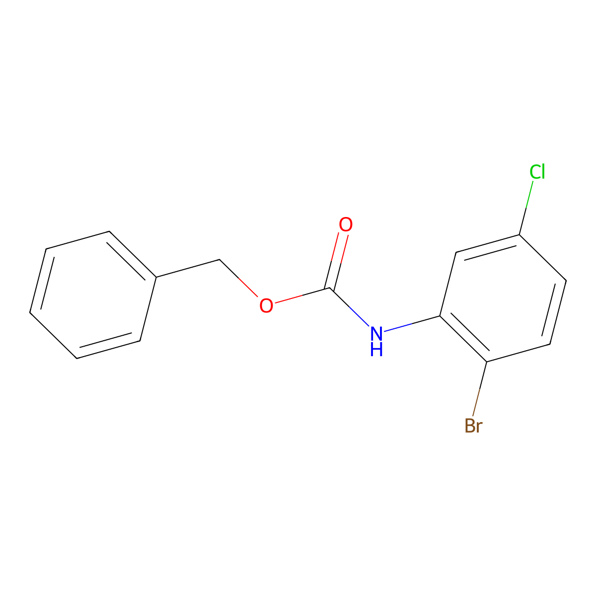 benzyl N-(2-bromo-5-chlorophenyl)carbamate molecular structure, CAS 1643796-26-2