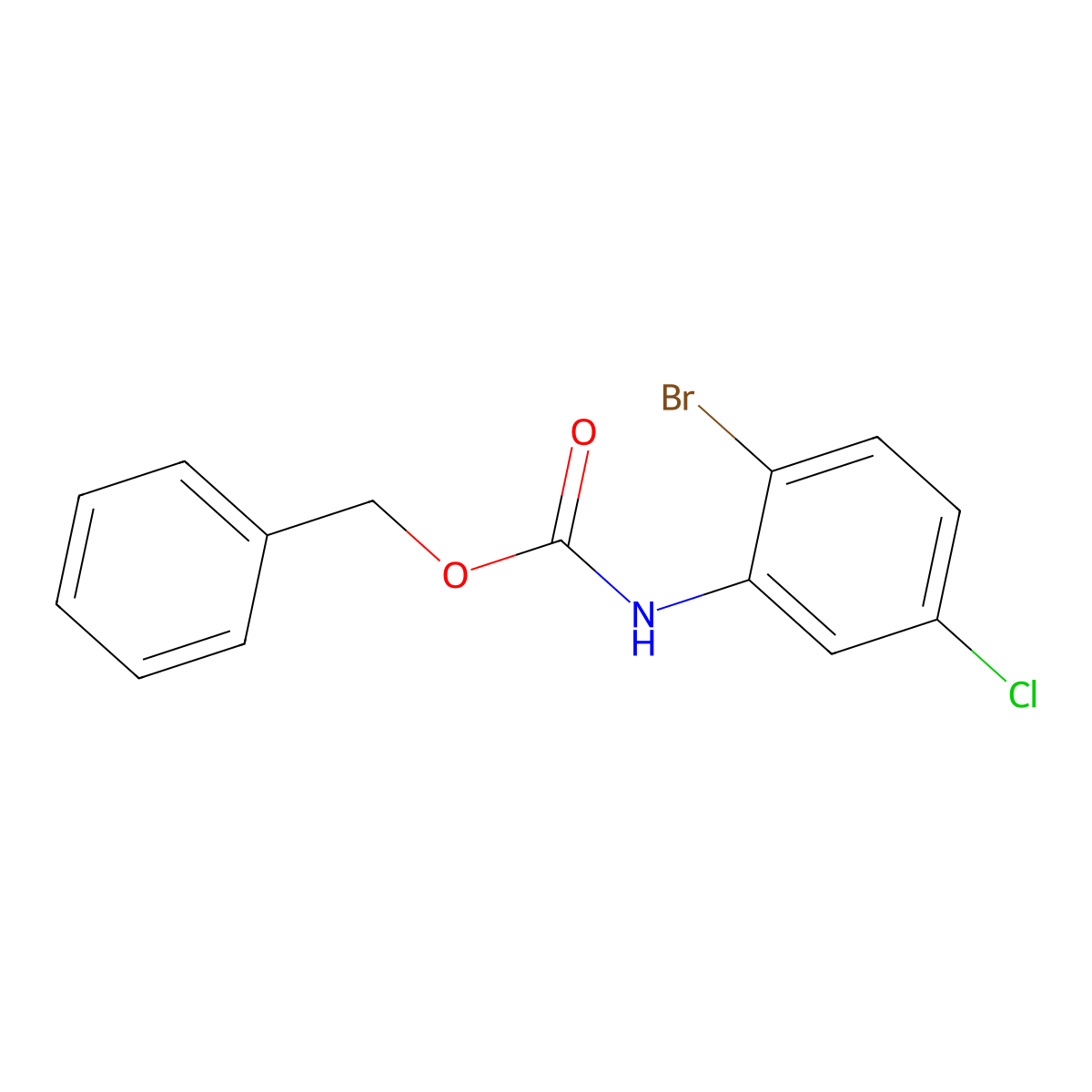 benzyl N-(2-bromo-5-chlorophenyl)carbamate molecular structure, CAS 1643796-26-2