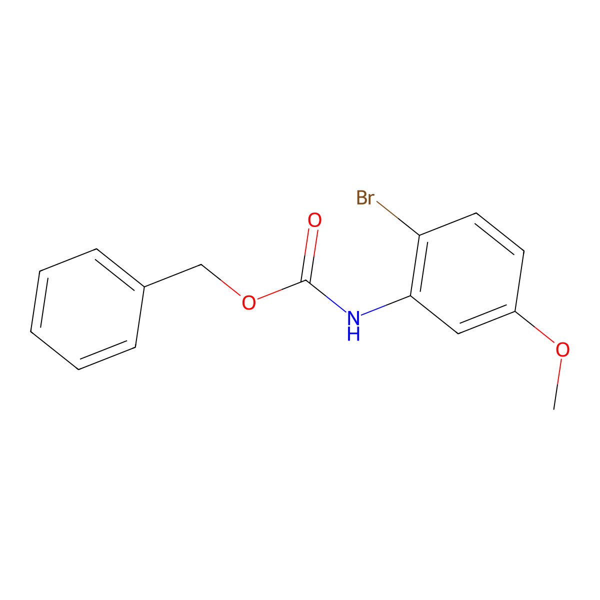 benzyl N-(2-bromo-5-methoxyphenyl)carbamate molecular structure, CAS 1643796-30-8