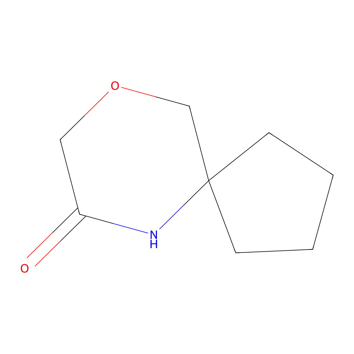 9-Oxa-6-azaspiro[4.5]decan-7-one molecular structure, CAS 1643811-17-9