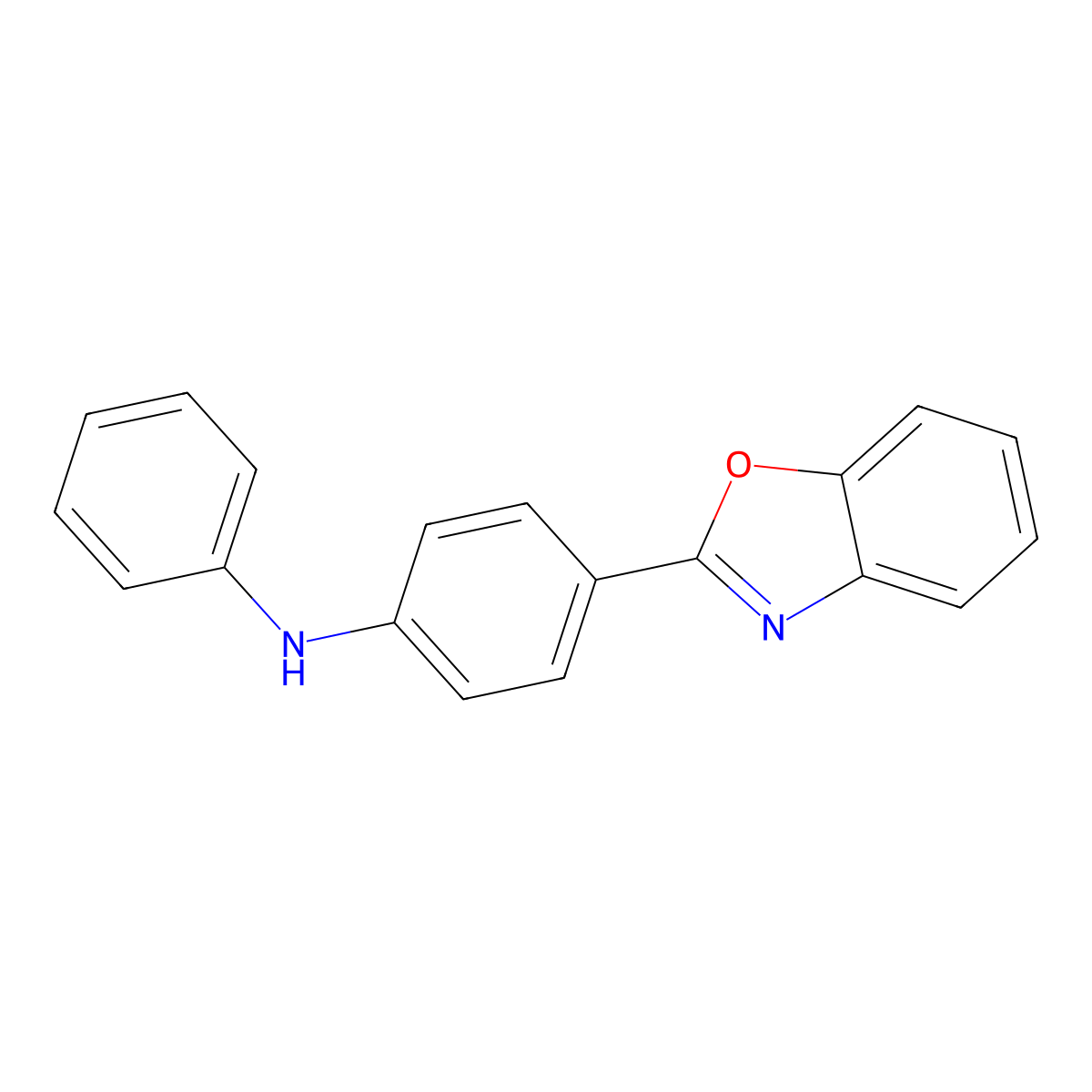 4-(2-Benzoxazolyl)-N-phenylbenzenamine molecular structure, CAS 1643848-13-8