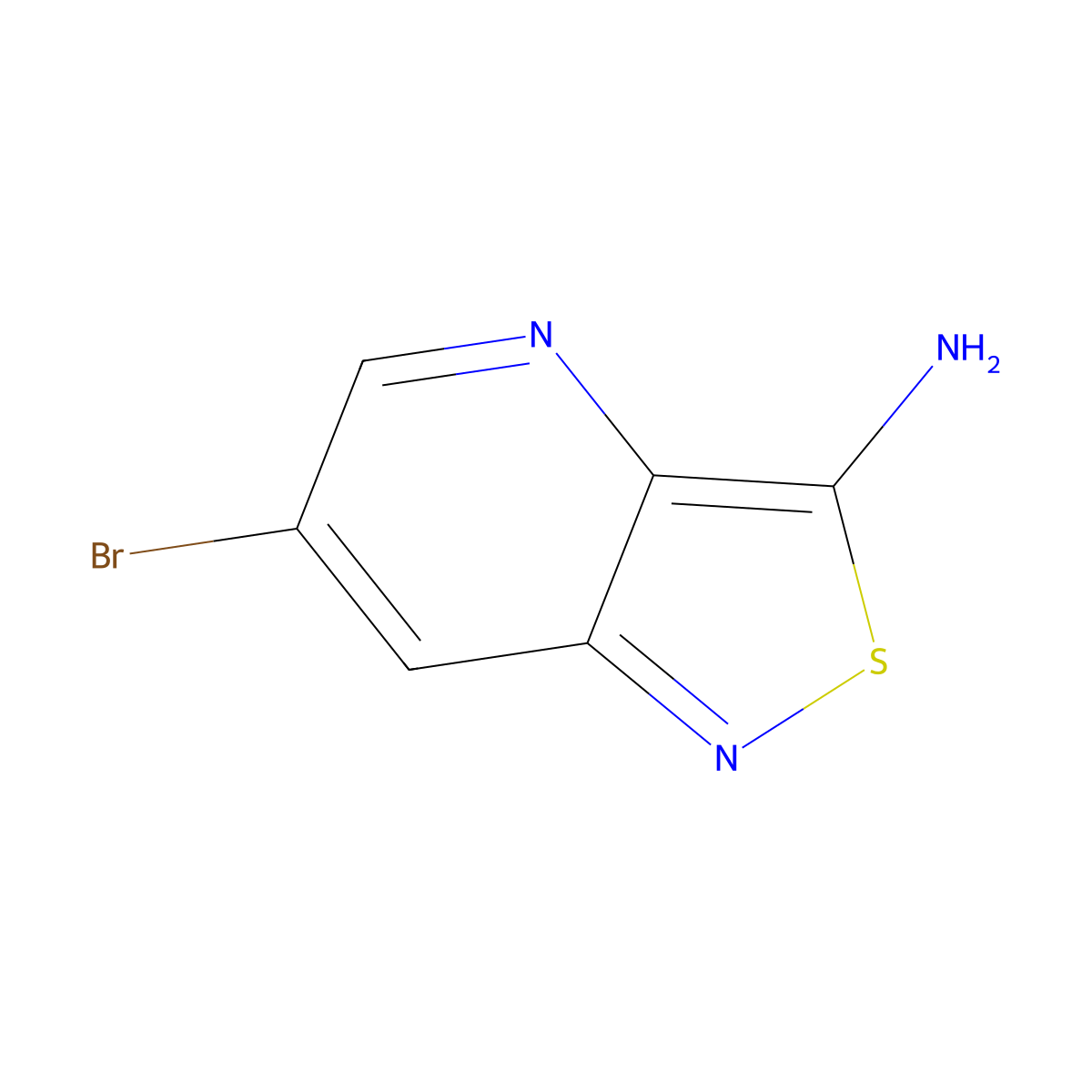 6-Bromoisothiazolo[4,3-b]pyridin-3-amine molecular structure, CAS 1643854-27-6