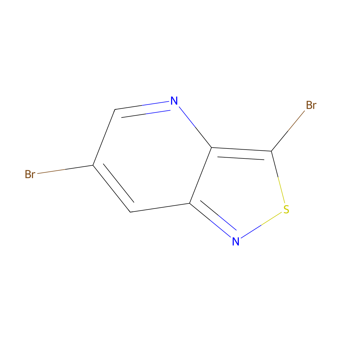 3,6-Dibromo-(1,2)thiazolo(4,3-b)pyridine molecular structure, CAS 1643854-33-4