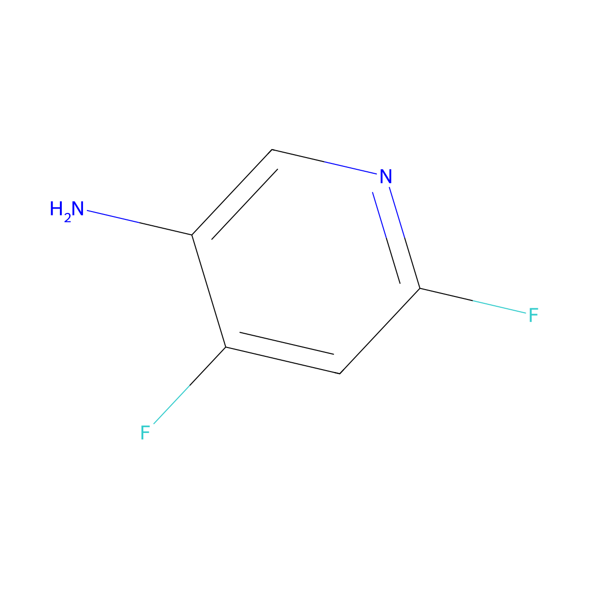 4,6-Difluoropyridin-3-amine molecular structure, CAS 1643855-24-6