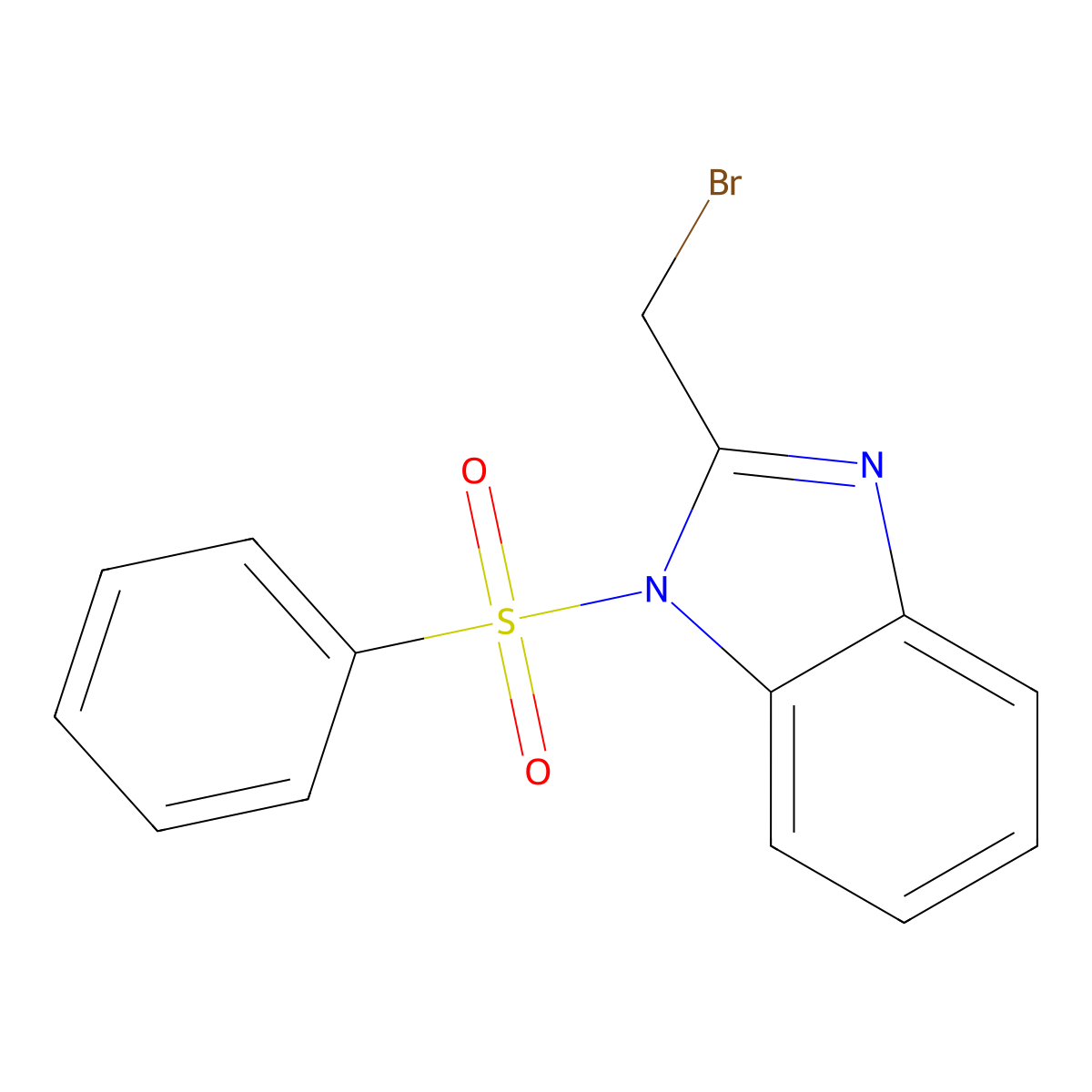 2-(Bromomethyl)-1-(phenylsulfonyl)-1H-benzo[d]imidazole molecular structure, CAS 1643870-21-6