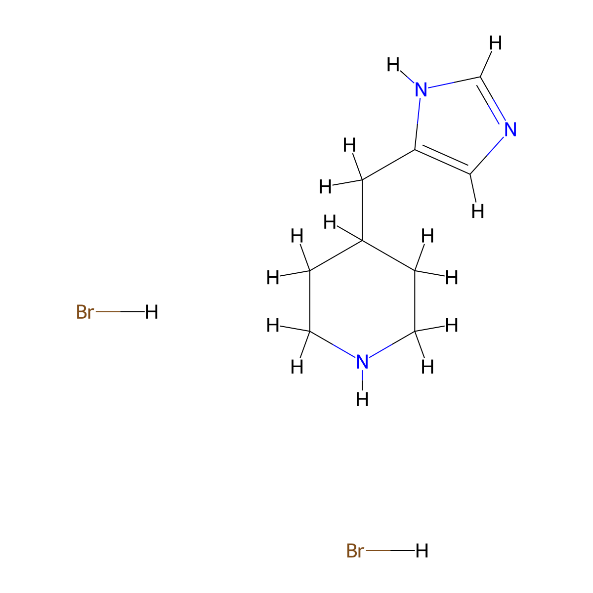 Immepip dihydrobromide molecular structure, CAS 164391-47-3