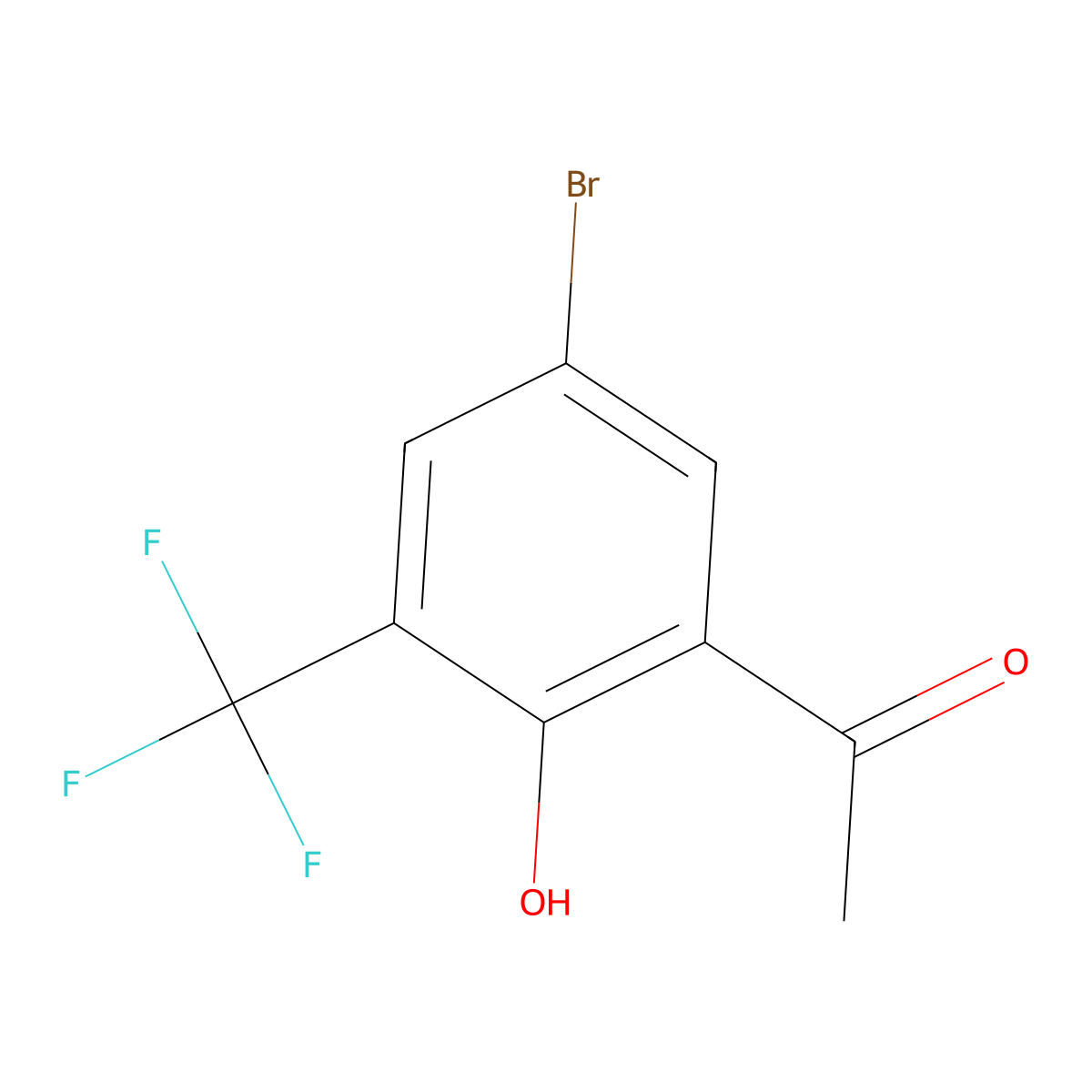 1-[5-Bromo-2-hydroxy-3-(trifluoromethyl)phenyl]ethan-1-one molecular structure, CAS 1643916-36-2