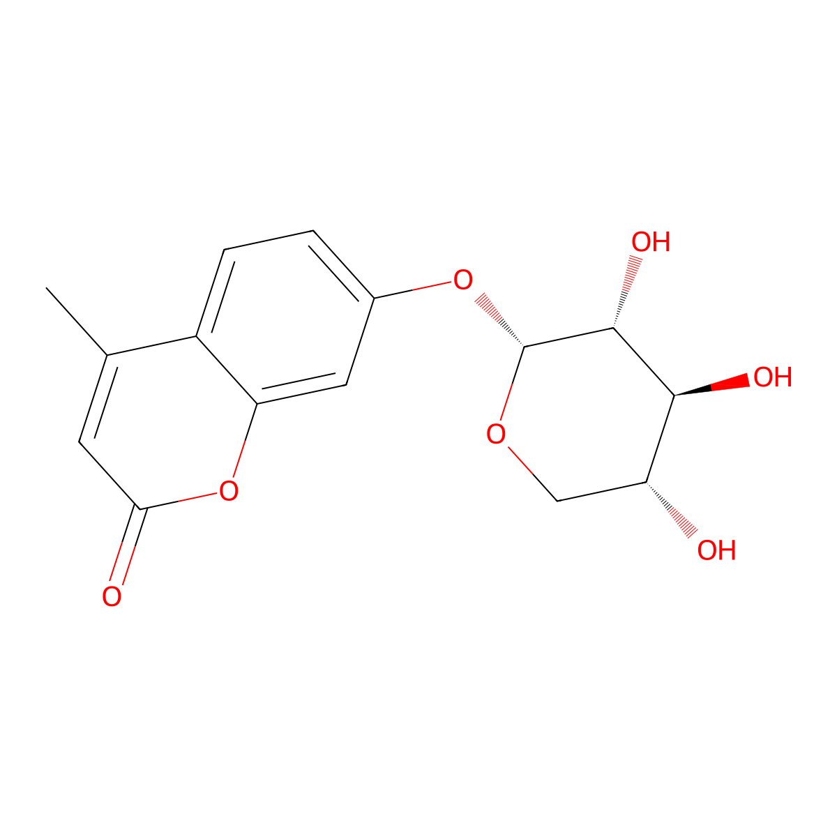 4-Methylumbelliferyl alpha-d-xylopyranoside molecular structure, CAS 1643953-00-7