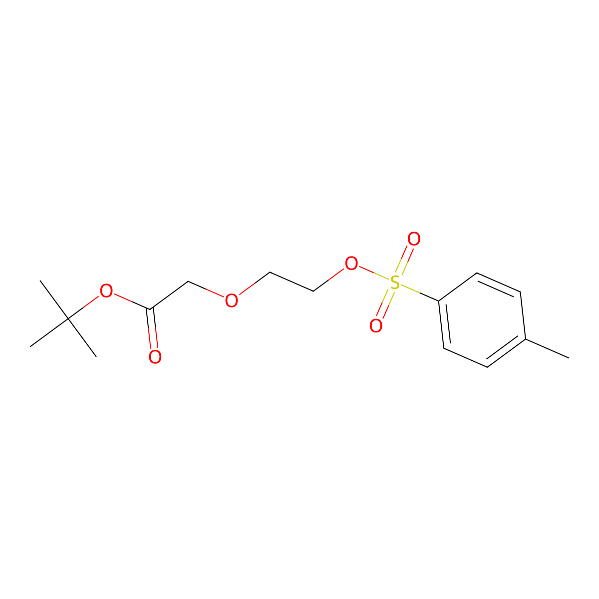 Tos-PEG2-CH2CO2tBu molecular structure, CAS 1643957-24-7