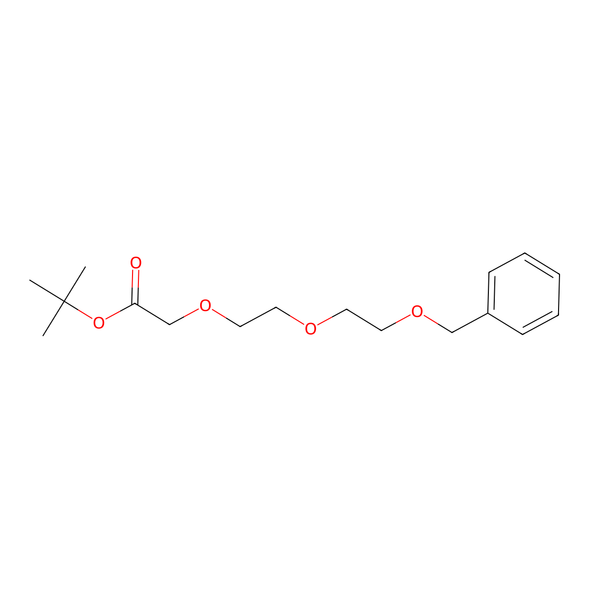 Benzyl-PEG3-CH2CO2tBu molecular structure, CAS 1643957-26-9