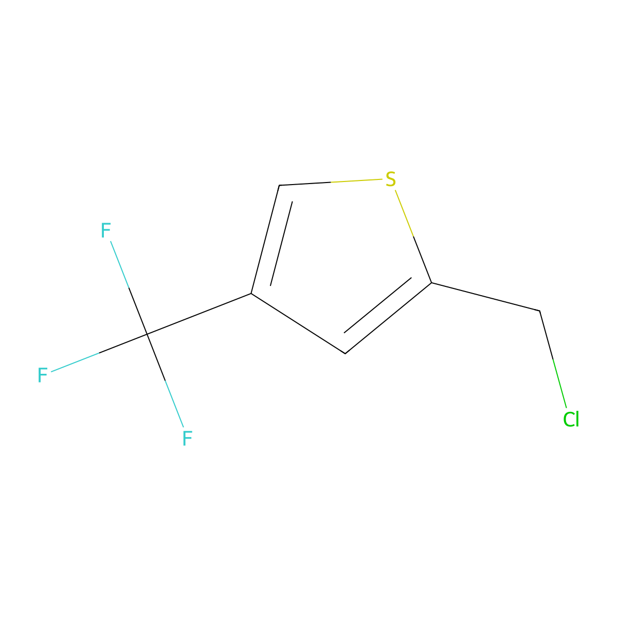 2-(Chloromethyl)-4-(trifluoromethyl)thiophene molecular structure, CAS 1643965-96-1