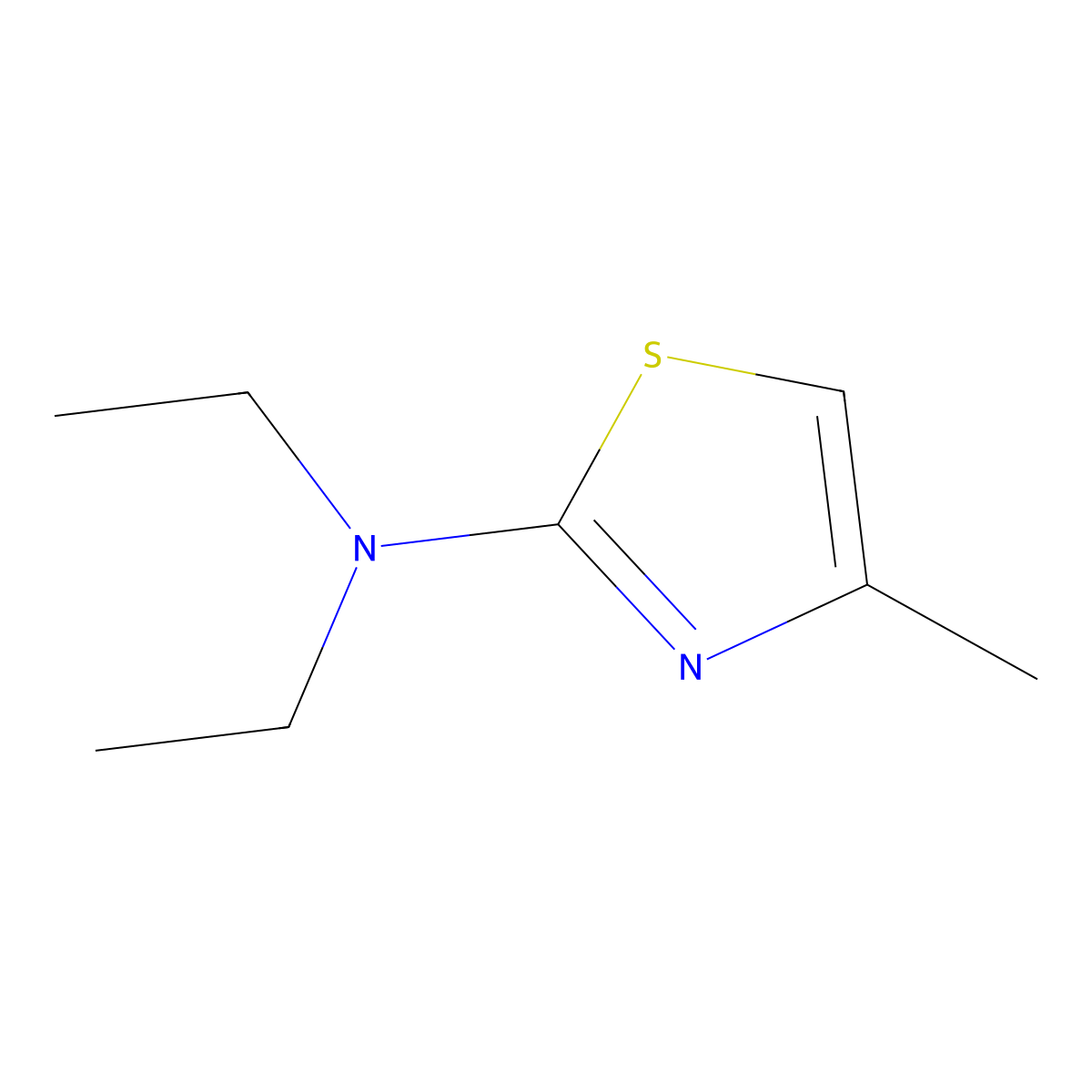 N,N-diethyl-4-methyl-1,3-thiazol-2-amine molecular structure, CAS 164397-12-0