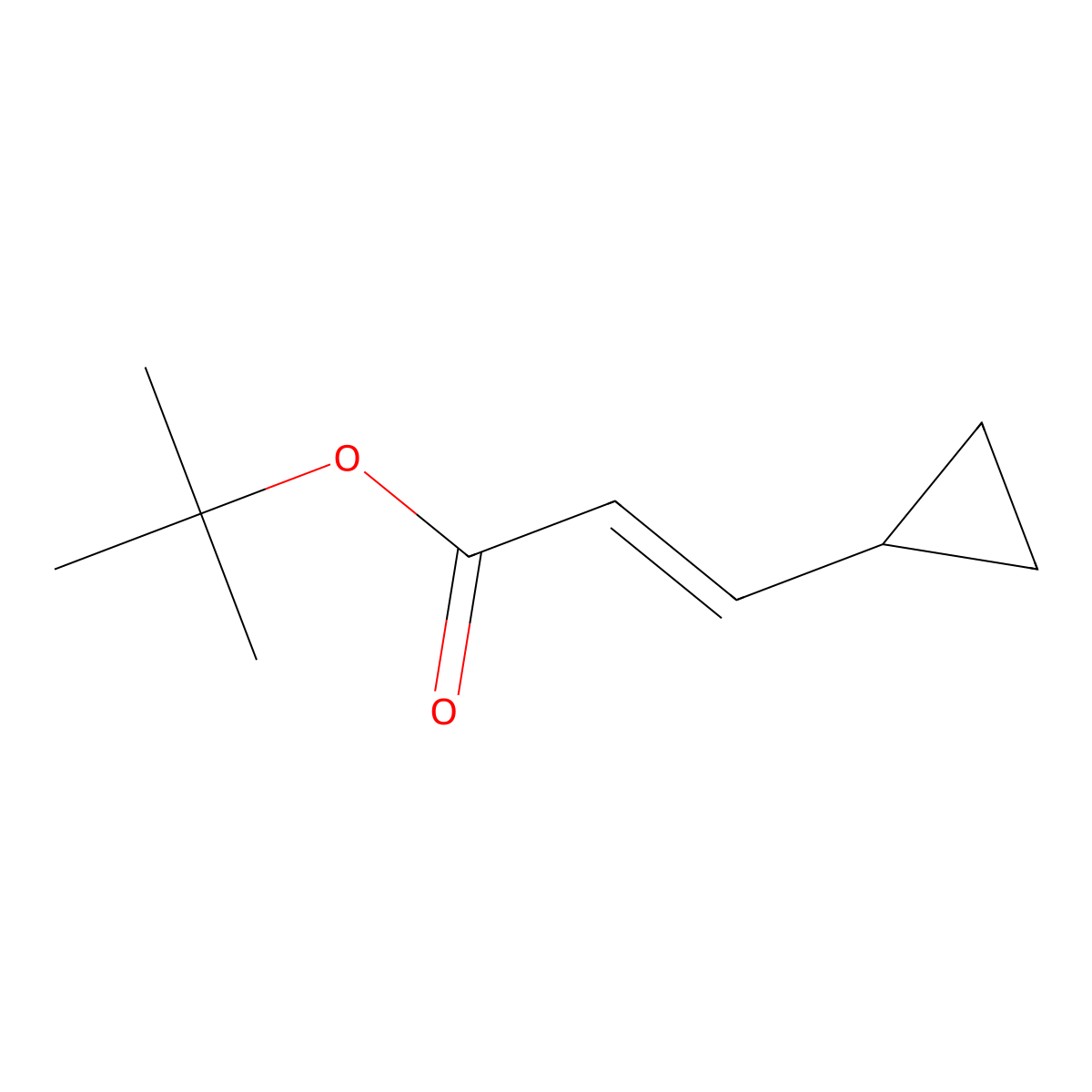 tert-butyl (2E)-3-cyclopropylprop-2-enoate molecular structure, CAS 1643971-46-3