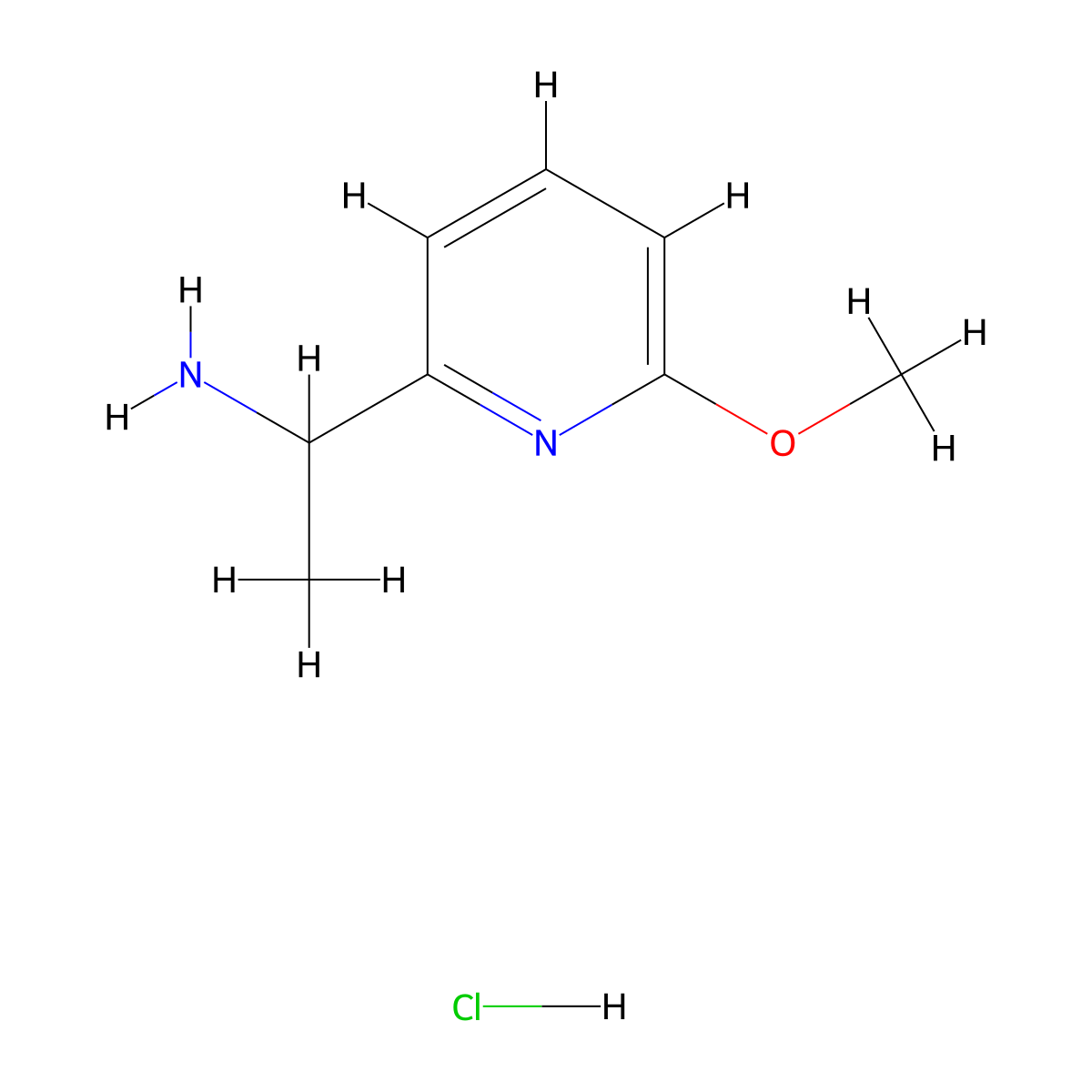 1-(6-Methoxypyridin-2-yl)ethan-1-amine hydrochloride molecular structure, CAS 1643978-65-7