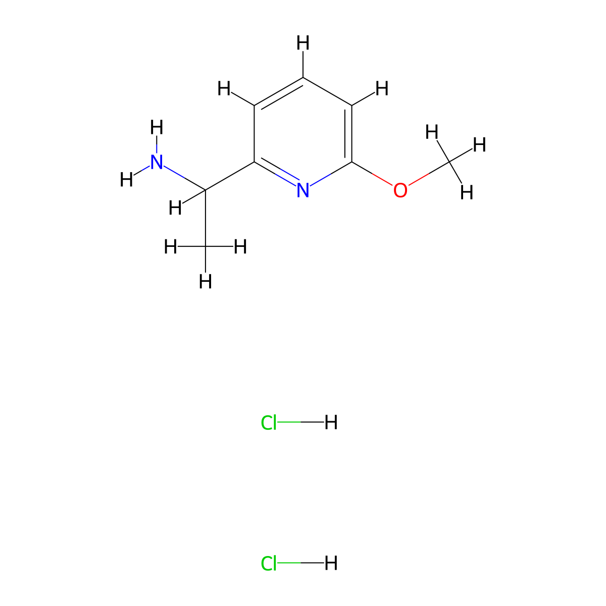 1-(6-Methoxypyridin-2-yl)ethan-1-amine dihydrochloride molecular structure, CAS 1643978-90-8