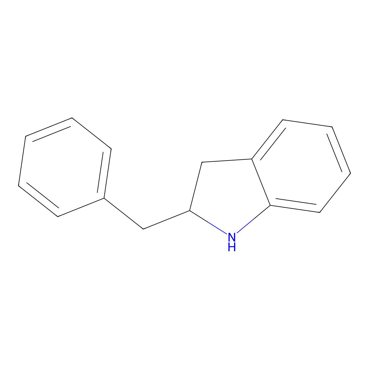 2-benzyl-2,3-dihydro-1H-indole molecular structure, CAS 164398-52-1