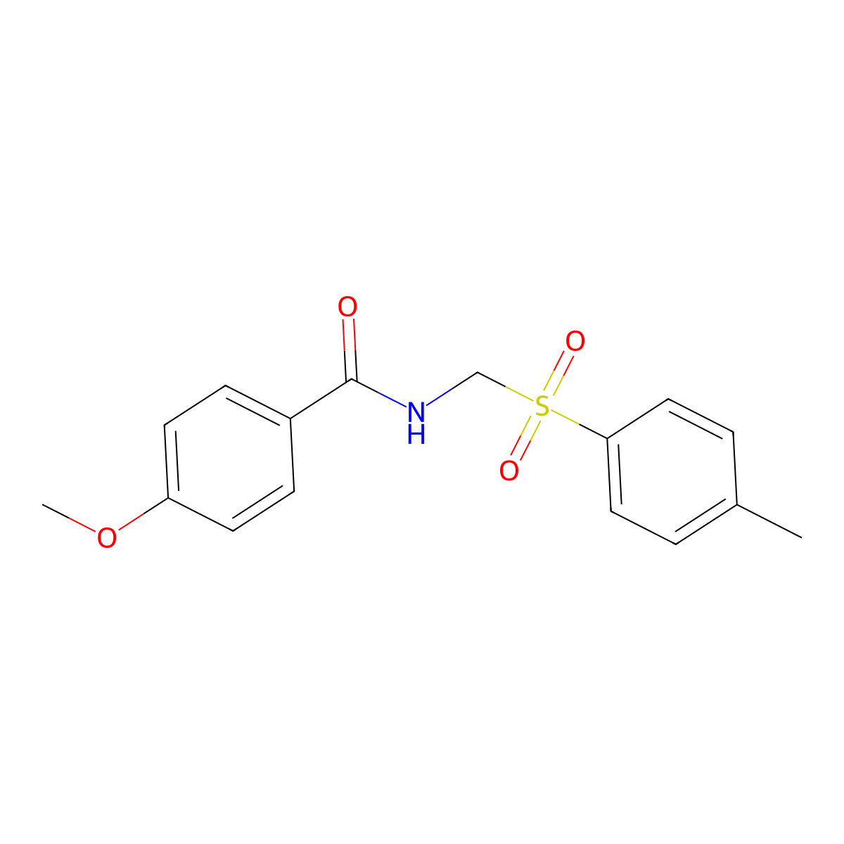 4-methoxy-N-[(4-methylphenyl)sulfonylmethyl]benzamide molecular structure, CAS 164398-53-2