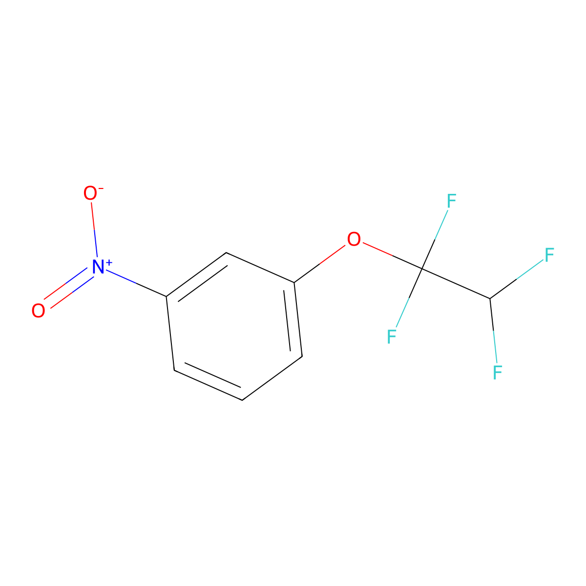 alpha,alpha,beta,beta-Tetrafluoro-m-nitrophenetole molecular structure, CAS 1644-21-9