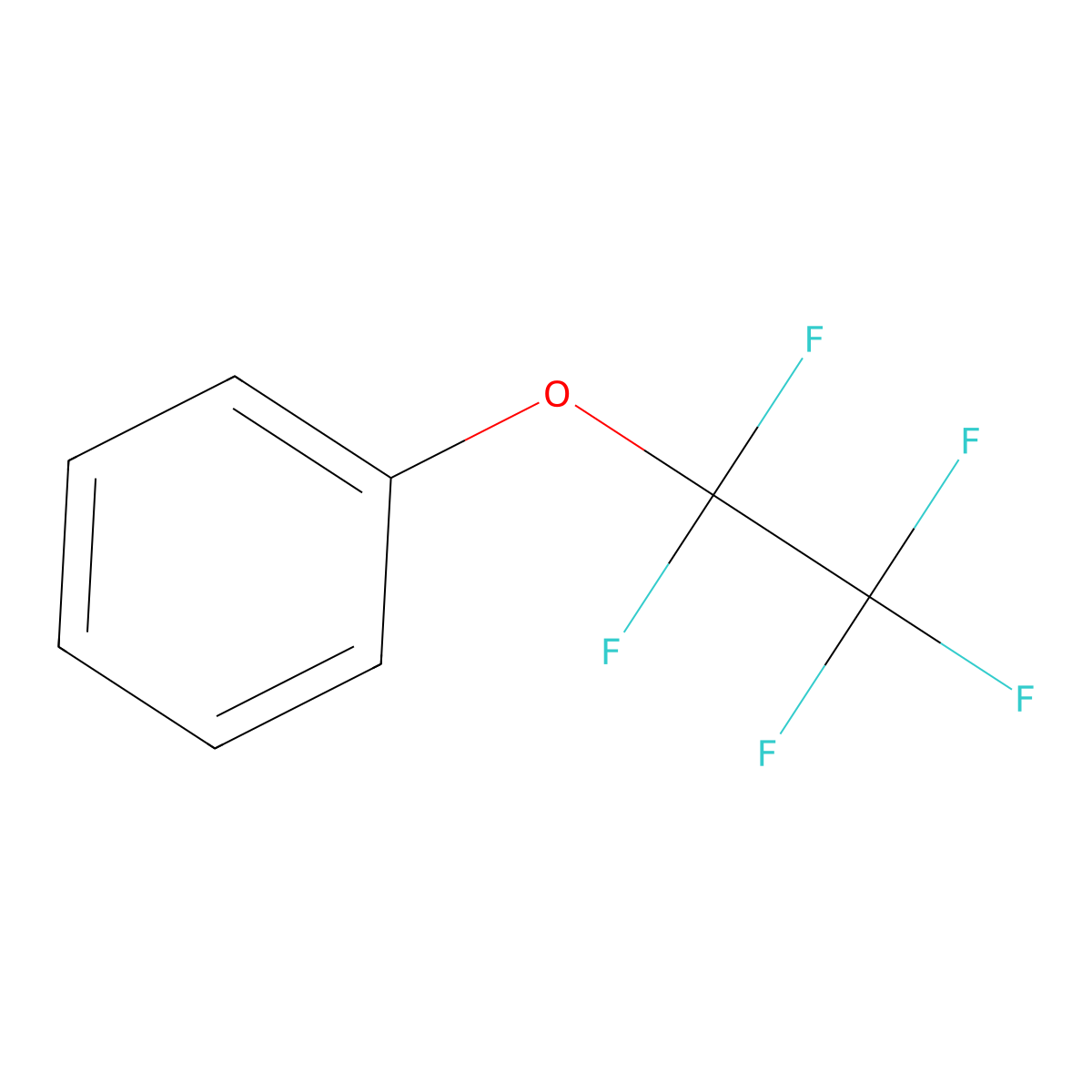 Pentafluoroethoxybenzene molecular structure, CAS 1644-22-0