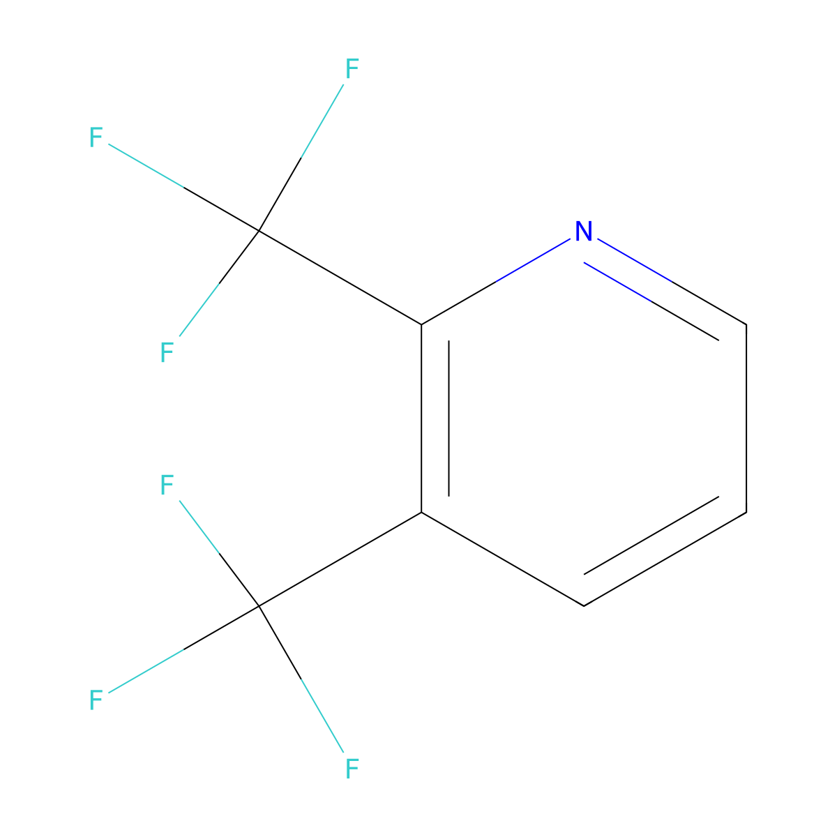 2,3-Bis(trifluoromethyl)pyridine molecular structure, CAS 1644-68-4