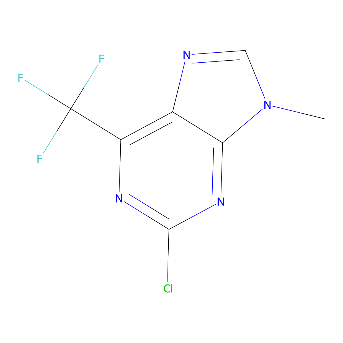2-Chloro-9-methyl-6-(trifluoromethyl)-9h-purine molecular structure, CAS 1644-75-3