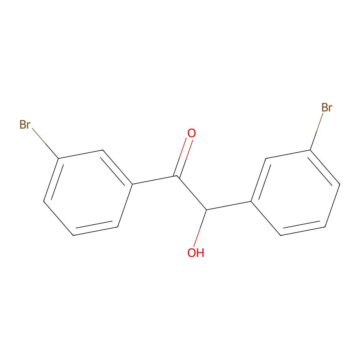 1,2-Bis(3-bromophenyl)-2-hydroxyethan-1-one molecular structure, CAS 164403-02-5