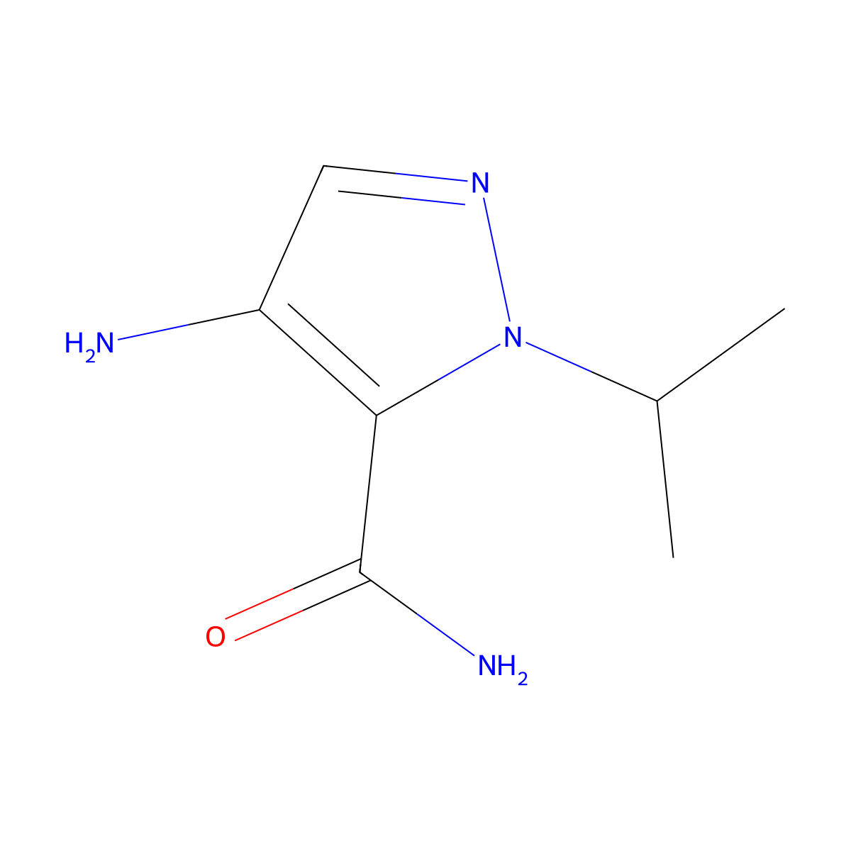 4-Amino-1-isopropyl-1H-pyrazole-5-carboxamide molecular structure, CAS 1644041-11-1