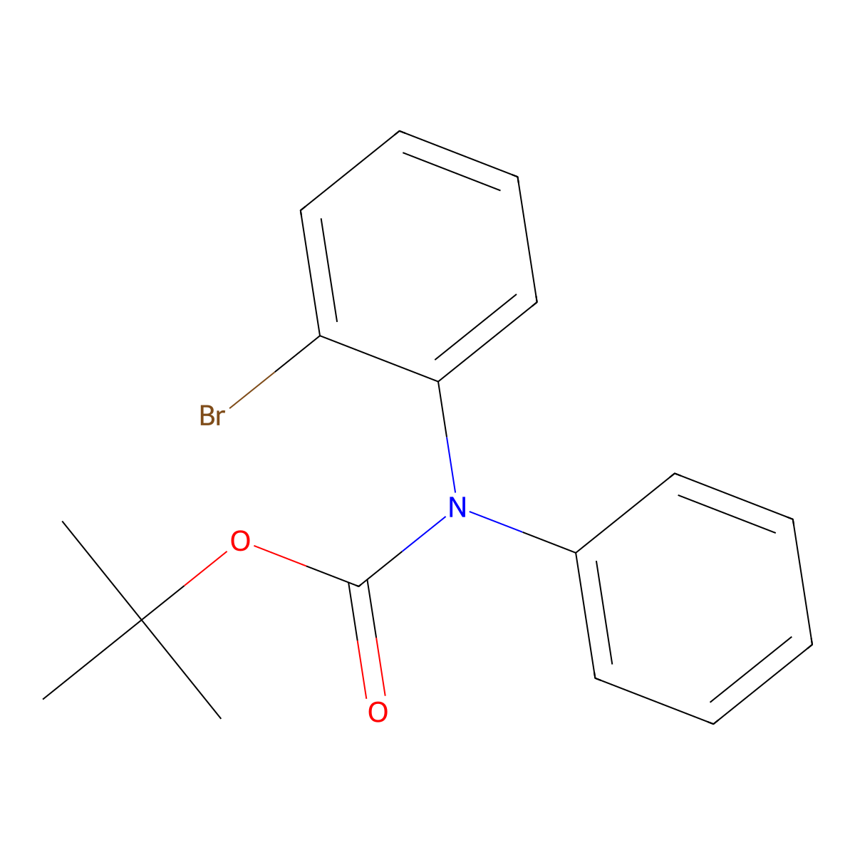 tert-butyl N-(2-bromophenyl)-N-phenylcarbamate molecular structure, CAS 1644049-33-1