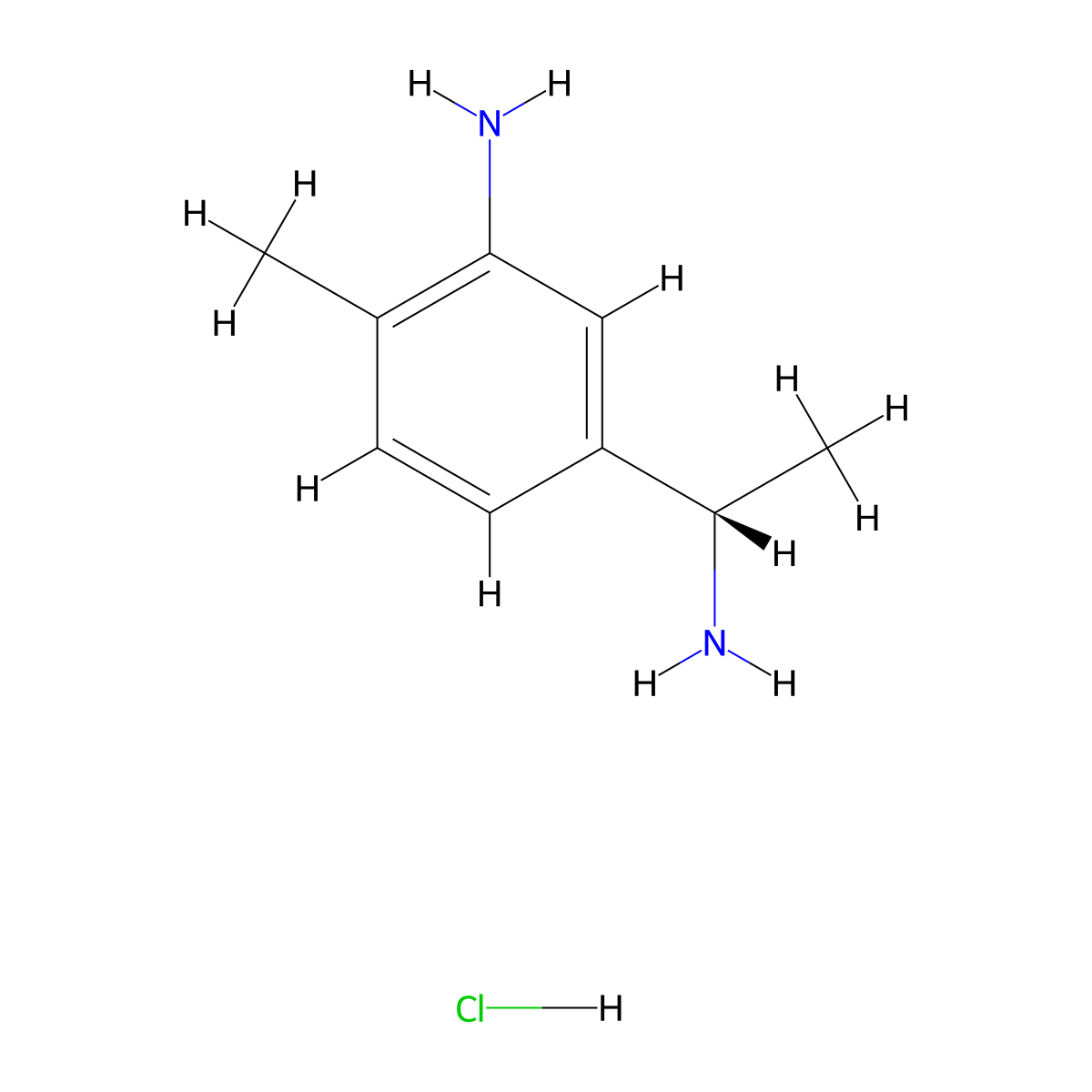 5-[(1S)-1-aminoethyl]-2-methylanilinehydrochloride molecular structure, CAS 1644070-98-3