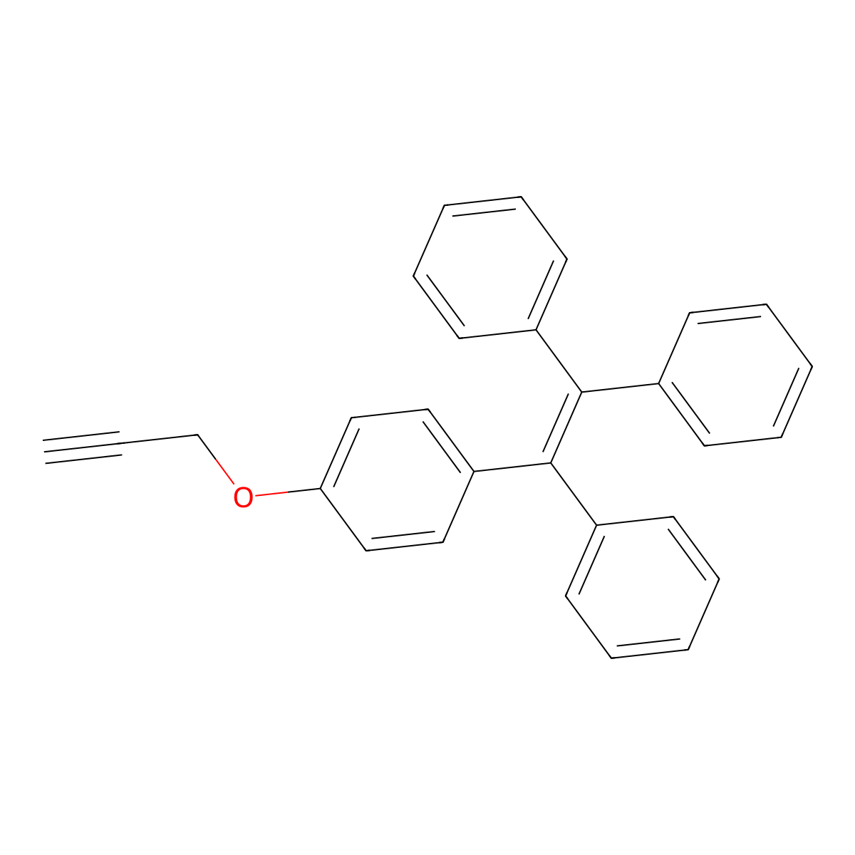 (2-(4-(Prop-2-yn-1-yloxy)phenyl)ethene-1,1,2-triyl)tribenzene molecular structure, CAS 1644078-88-5