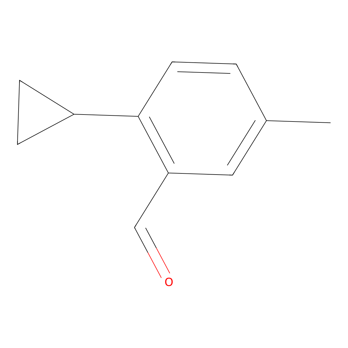 2-Cyclopropyl-5-methylbenzaldehyde molecular structure, CAS 1644080-12-5